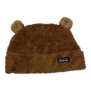 Patagonia Tan Fleece Hat with Ears